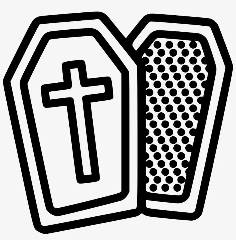 Picture Black And White Library Coffin Vector Flash - Icon, transparent png download