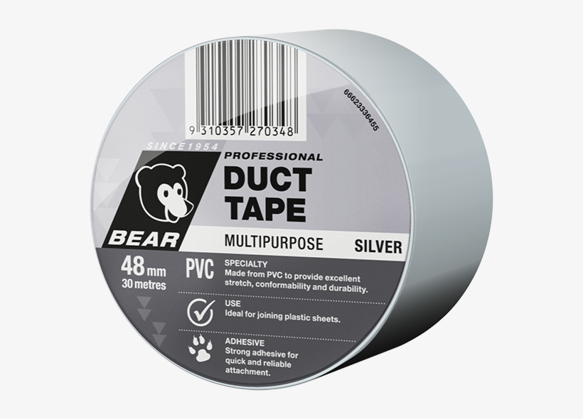 Buy Norton 512 Pvc Silver Duct Tape 48mm 30m - Label, transparent png download