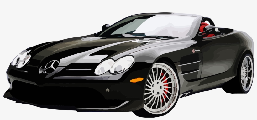 Vector Freeuse Benz Slr Mclaren S Class Black Mercedesbenz - Sports Car, transparent png download