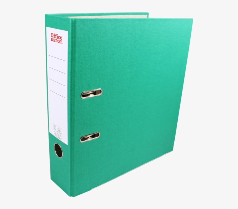 Lever Arch File, Office Depot, A4, 80mm, Green, transparent png download