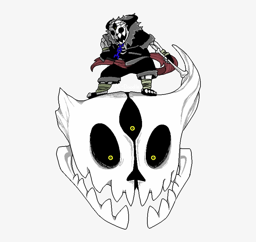 Genocide Skull Pencil And In Color - Demitale Sans, transparent png download