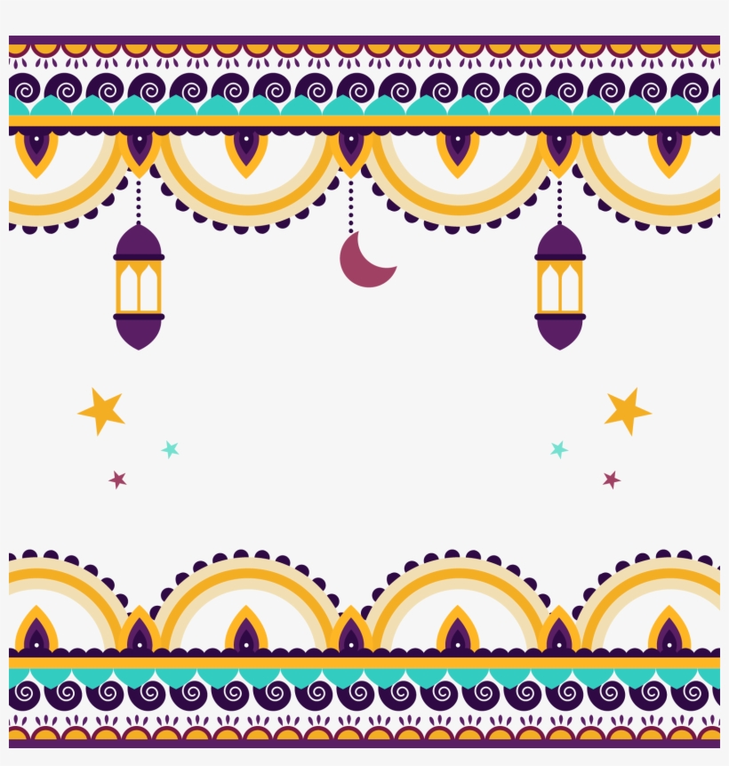 Decorative Flat Mawlid Street Lace Prophet Mosque Clipart - Illustration, transparent png download