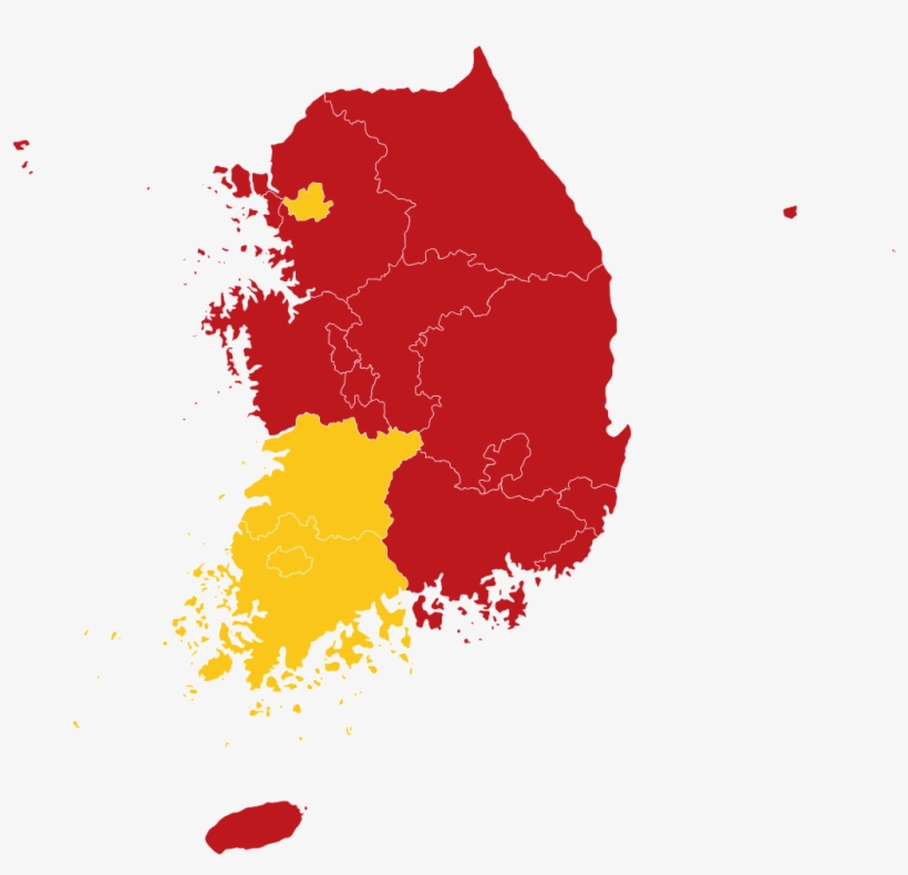 South Korean Presidential Election - South Korea Map Black, transparent png download