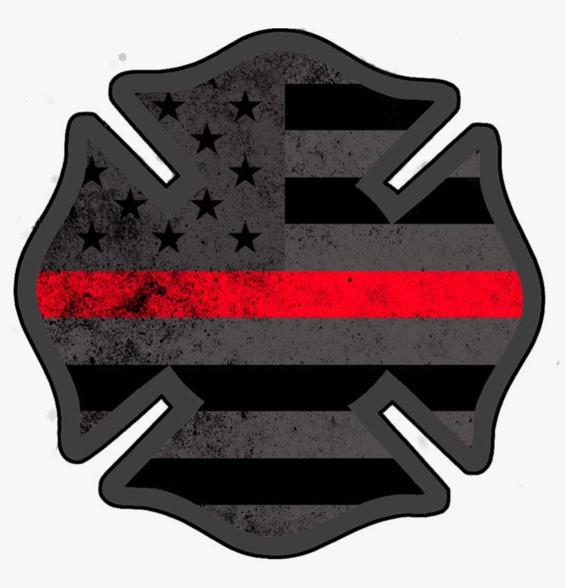 Subdued Firefighter Decal Deal - Firefighter Maltese Cross With Heart, transparent png download