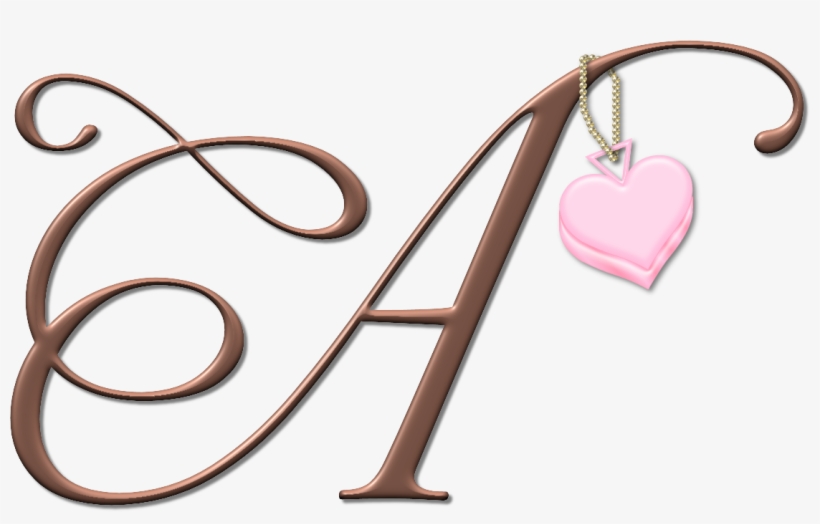 Alfabeto Decorativo Coração Rosa Png - Free Fancy Script Font, transparent png download