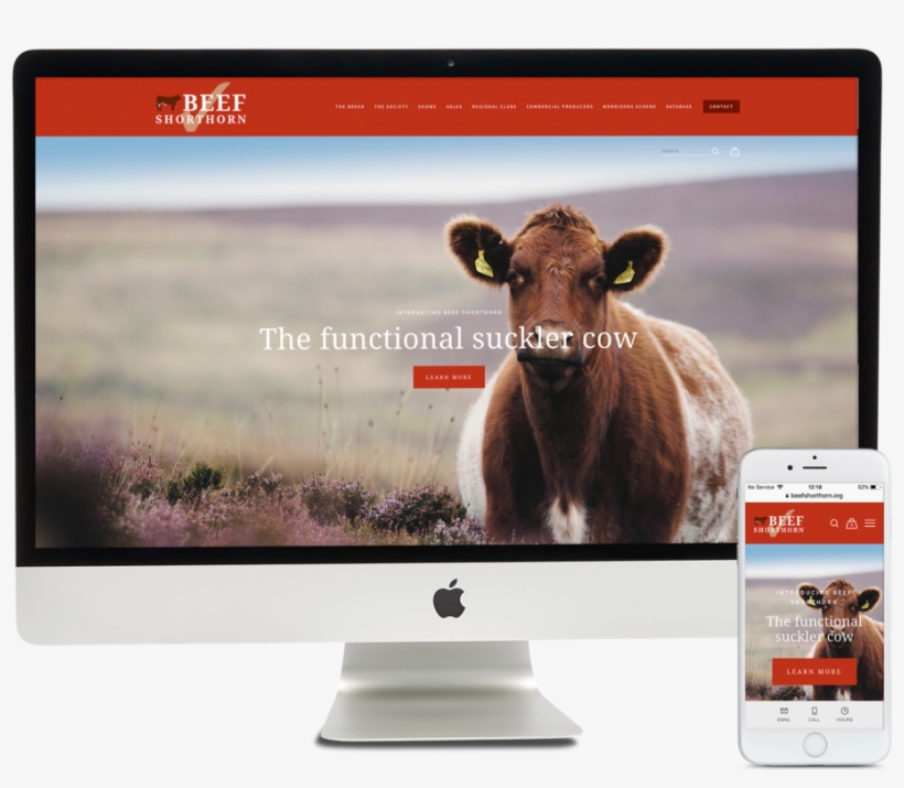 Beefshorthorn-website - Led-backlit Lcd Display, transparent png download