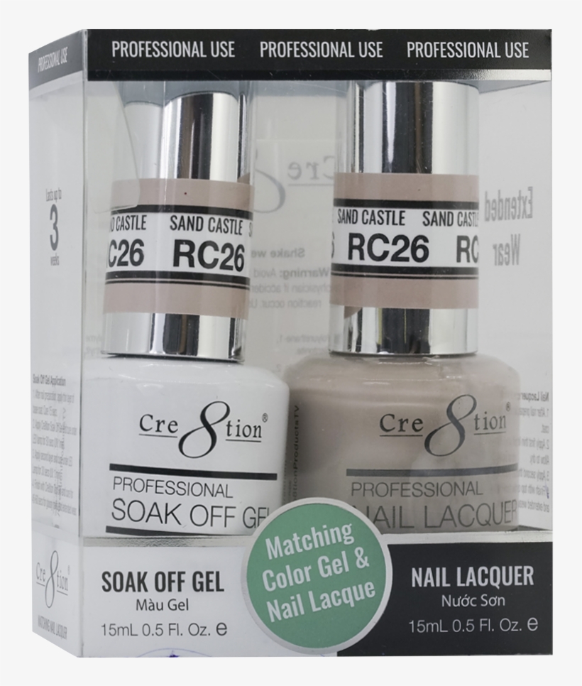 Cre8tion Gel&lacquer Rustic Collection Rc26 Sand Castle - Nail Polish, transparent png download