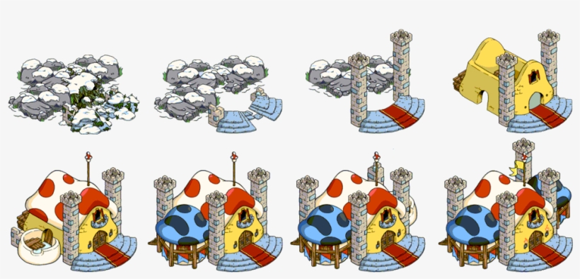 King Smurf Castle Stages - Smurfs Village Castle Level 2, transparent png download