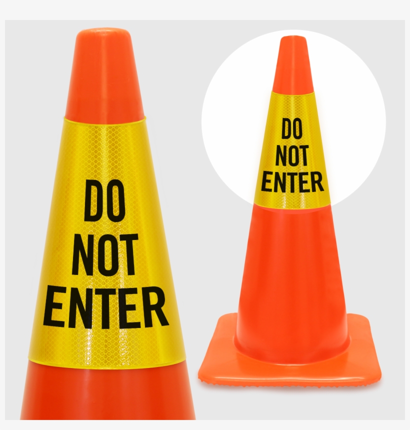 Do Not Enter Cone Collar - Sign, transparent png download