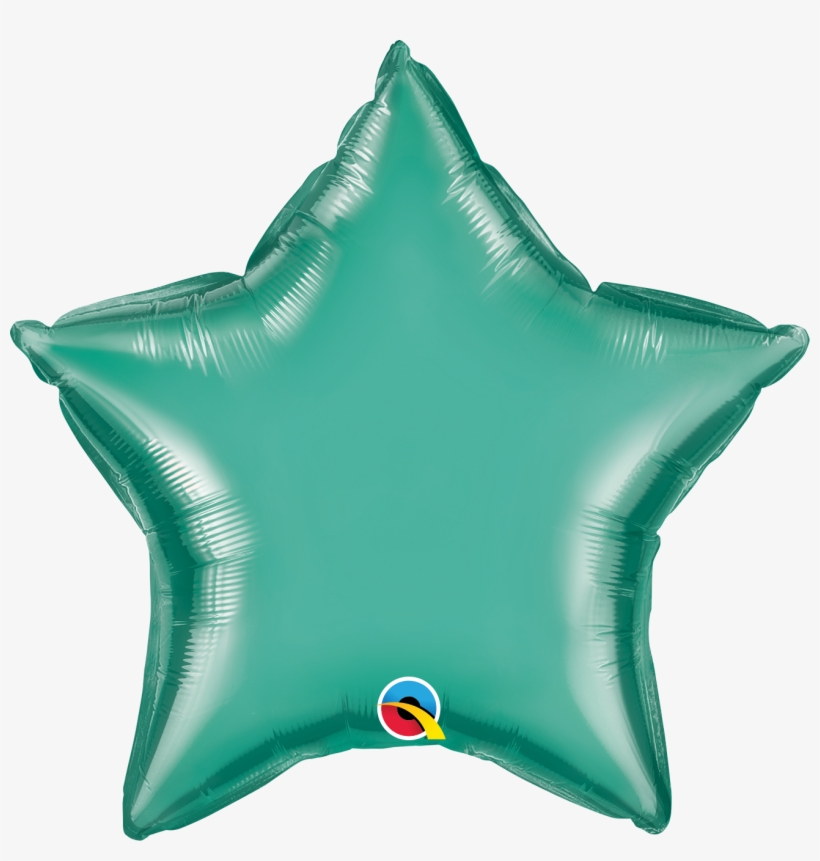 20" Star Qualatex Chrome™ Green Foil Balloon - Turquoise Star Balloon, transparent png download