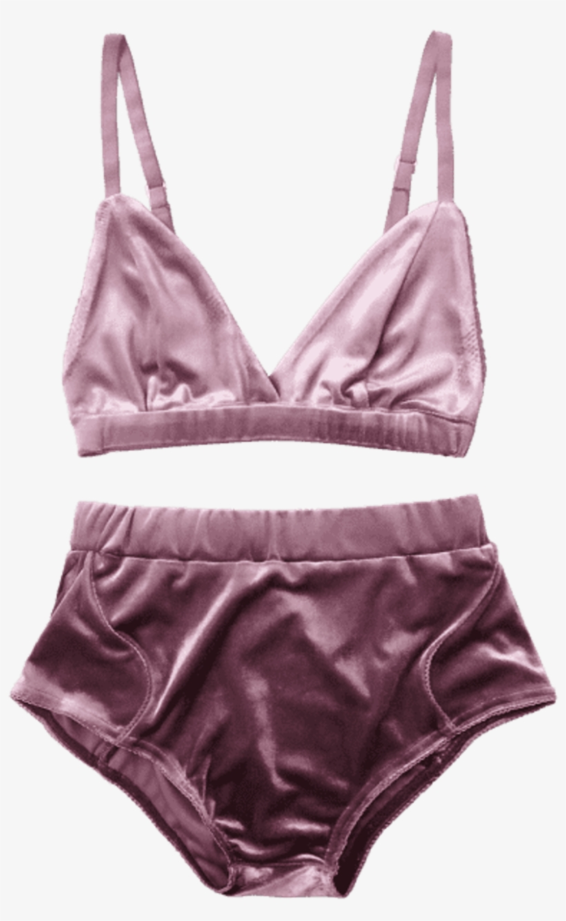 Report Abuse - Velvet Underwear And Bra Set, transparent png download