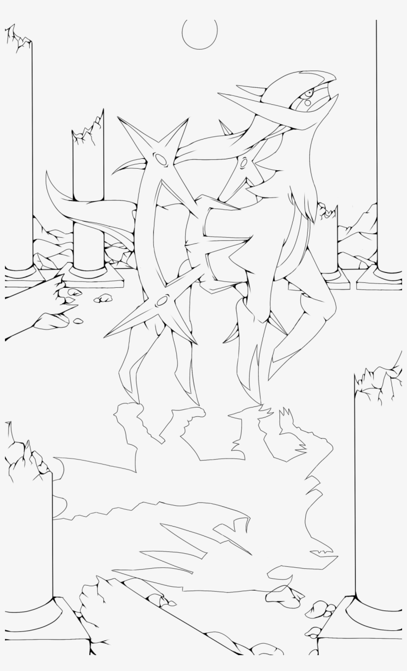 Shadowofarceus - Line Art, transparent png download