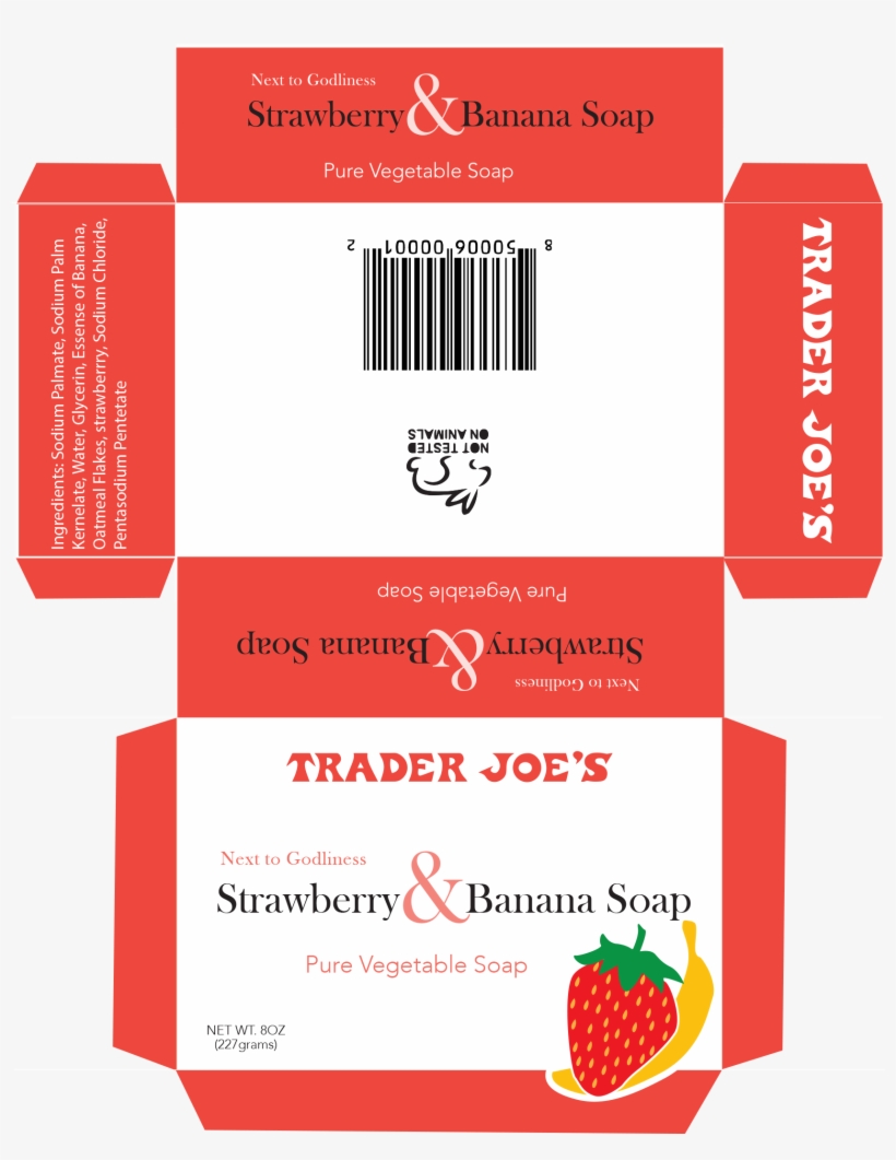 I Wanted To Redesign Three Of Trader Joe's Soap Package - Trader Joe's, transparent png download