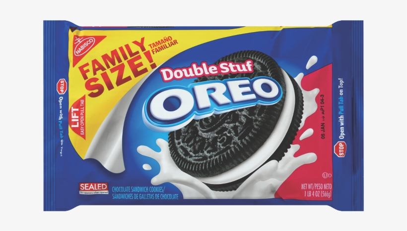 Double Stuff Oreo Family Size - Sandwich Cookies, transparent png download