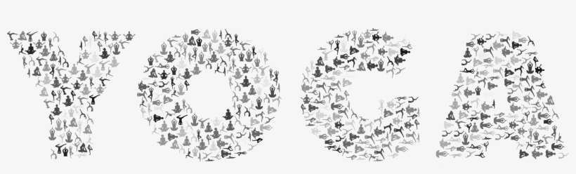 This Free Icons Png Design Of Yoga Typography Grayscale, transparent png download