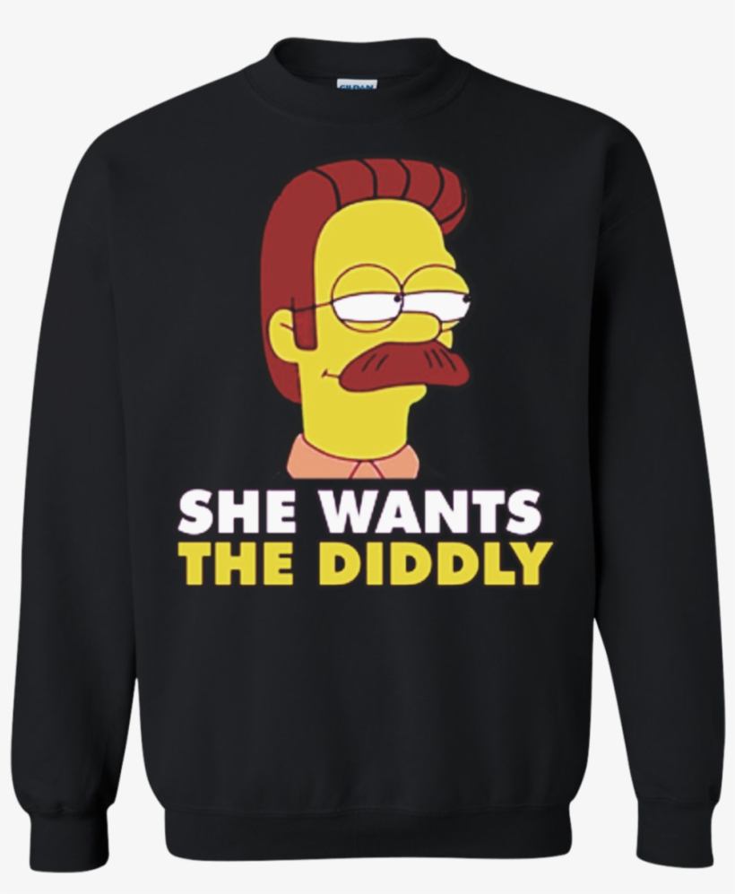 Ned Flanders She Wants The Diddly T-shirt - Funny Trump Christmas Sweater, transparent png download