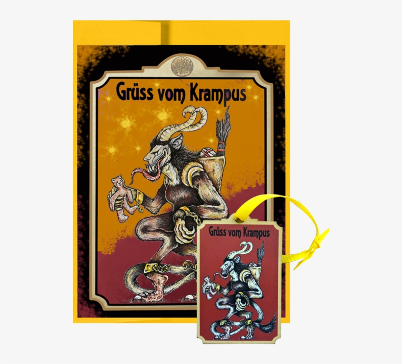 Krampus Post Card & Ornament - Cartoon, transparent png download