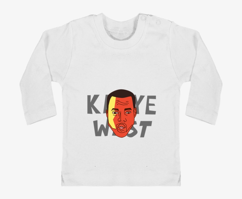 T-shirt Bébé Manches Longues Boutons Pression Kanye - Active Shirt, transparent png download