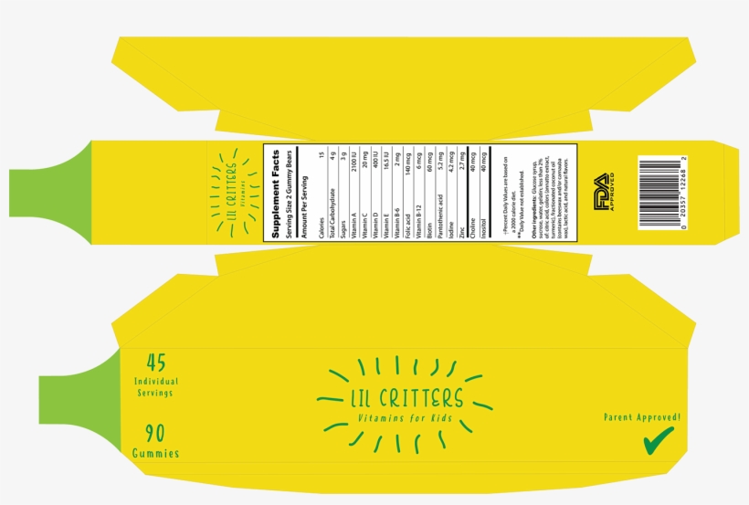 Templates Created For The Redesigned Lil Critters Vitamins - Graphic Design, transparent png download