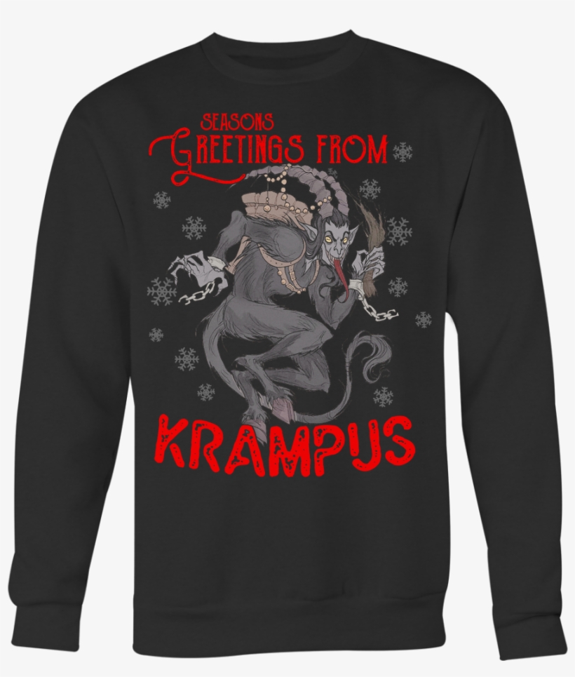 Viking Apparel, Greetings From Krampus - Long-sleeved T-shirt, transparent png download