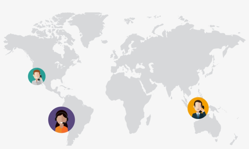1 En Números Virtuales Y 0800 Toll Free - World Map, transparent png download