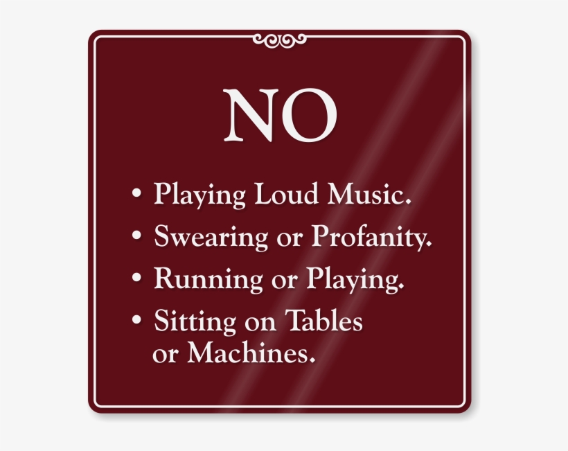 No Playing Loud Music Sign - Sign, transparent png download