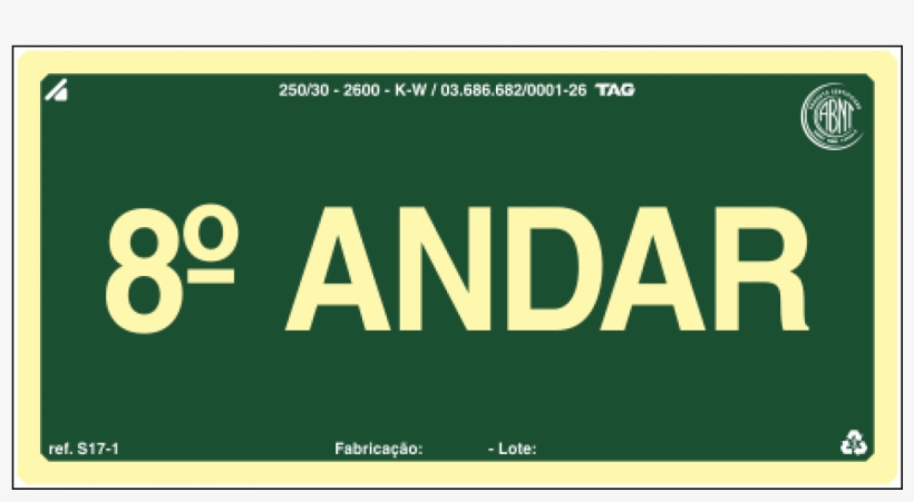 Placa Fotoluminescente De Sinalização Para Identificação - Sign, transparent png download