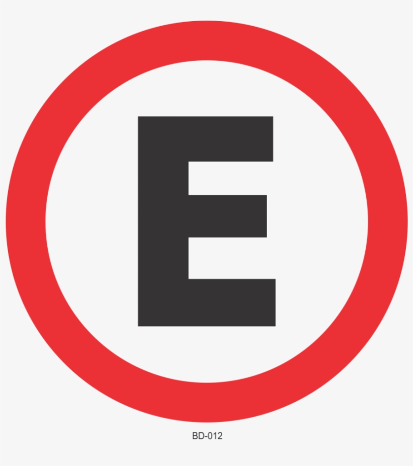 Placa De Regulamentação Estacionamento Regulamentado - E For Emergency, transparent png download