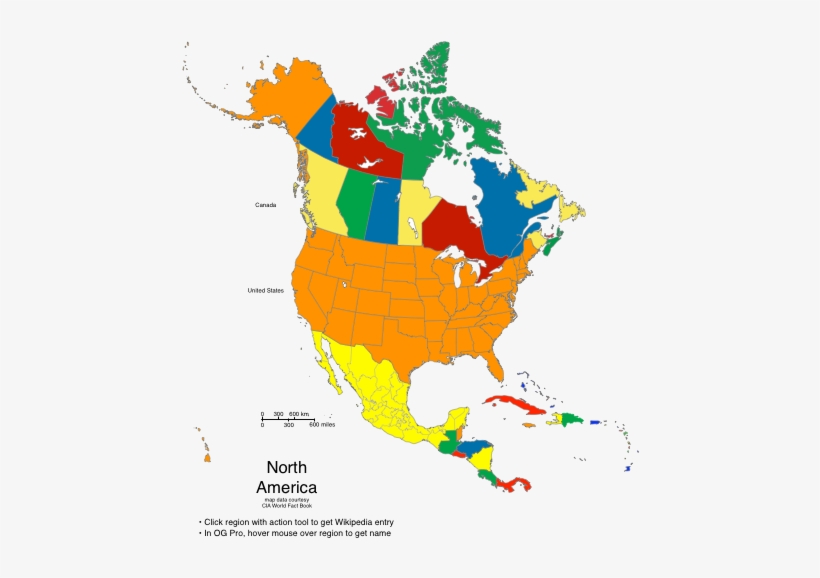 Works With - Map - Map Of Christianity In North America, transparent png download