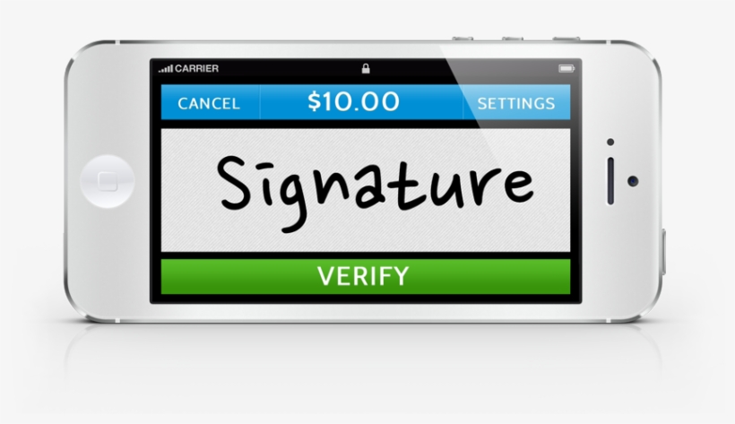 Pay With Your Signature From A Mobile Device - Mygola, transparent png download