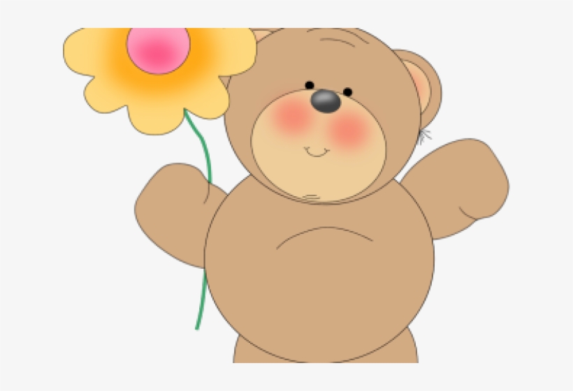 Bear With Flower, transparent png download