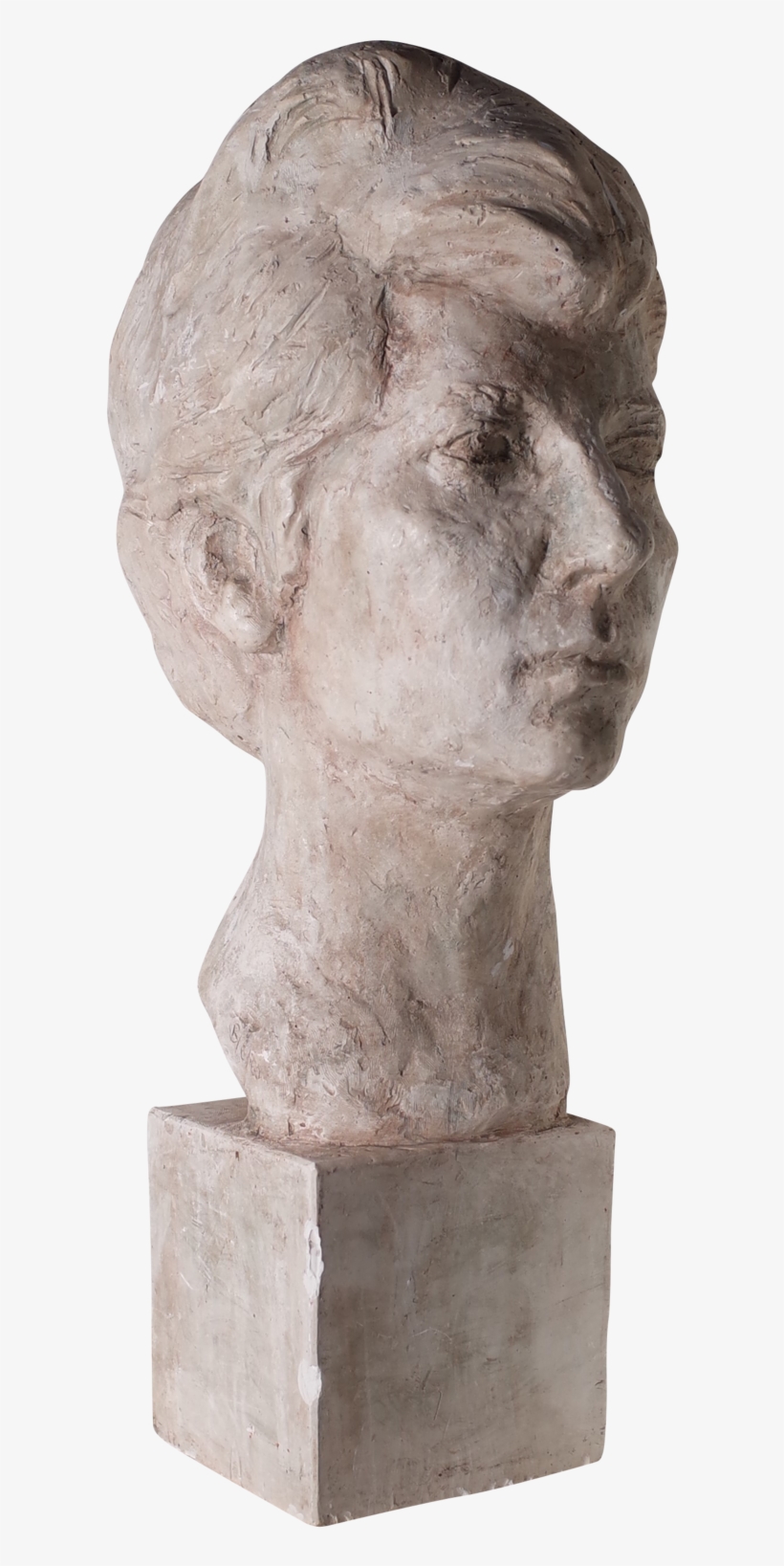 Studio Plaster Bust Of Woman - Bust, transparent png download
