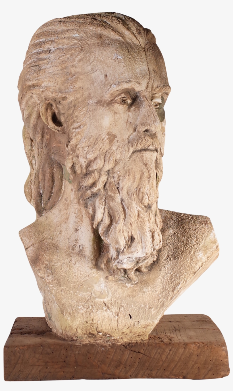 Weathered Plaster And Composite Contemporary Bust Of - Carving, transparent png download