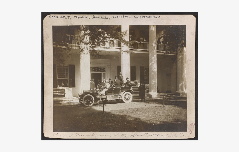 Theodore Roosevelt Arriving At The Hermitage - Vintage Car, transparent png download