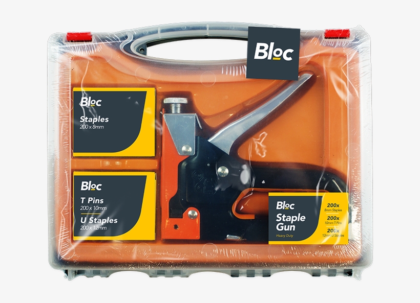 Bloc Industrial Staple Gun In Carry Case 200 Staples - Staple, transparent png download