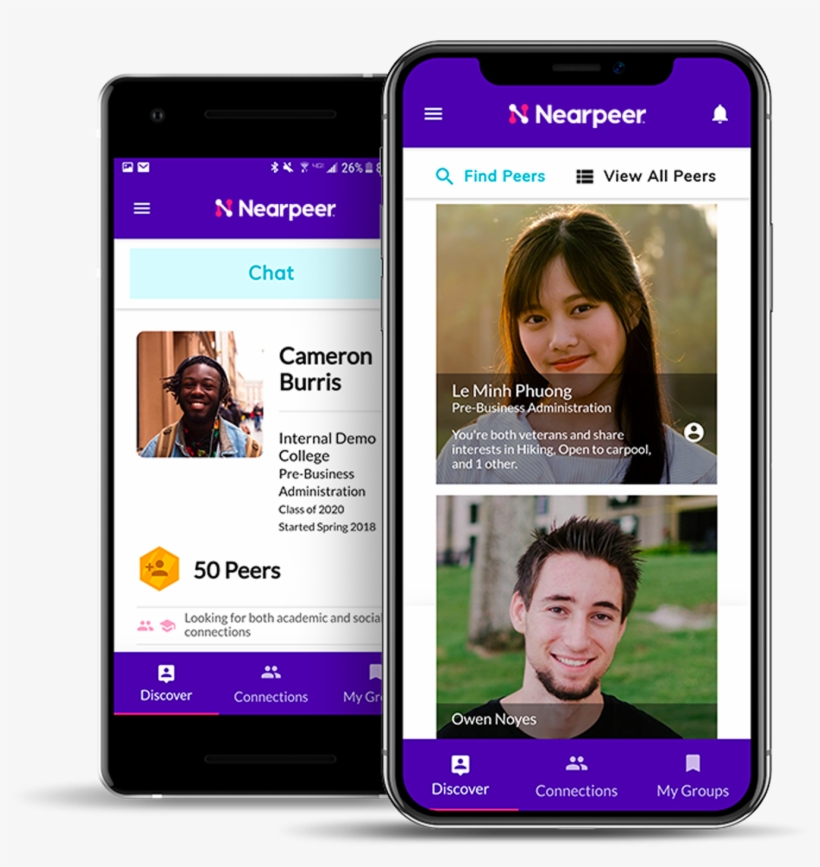 Nearpeer Connects Incoming College Students Based On - Iphone, transparent png download