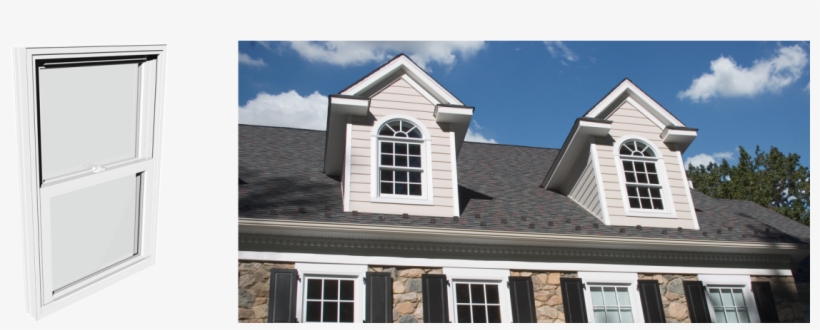 Double Hung Windows Are The Most Popular Window Style - Roof, transparent png download