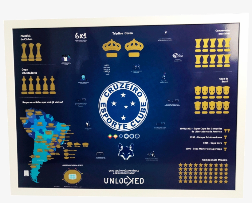 Moldura Branca - Mapa Do Cruzeiro Esporte Clube, transparent png download