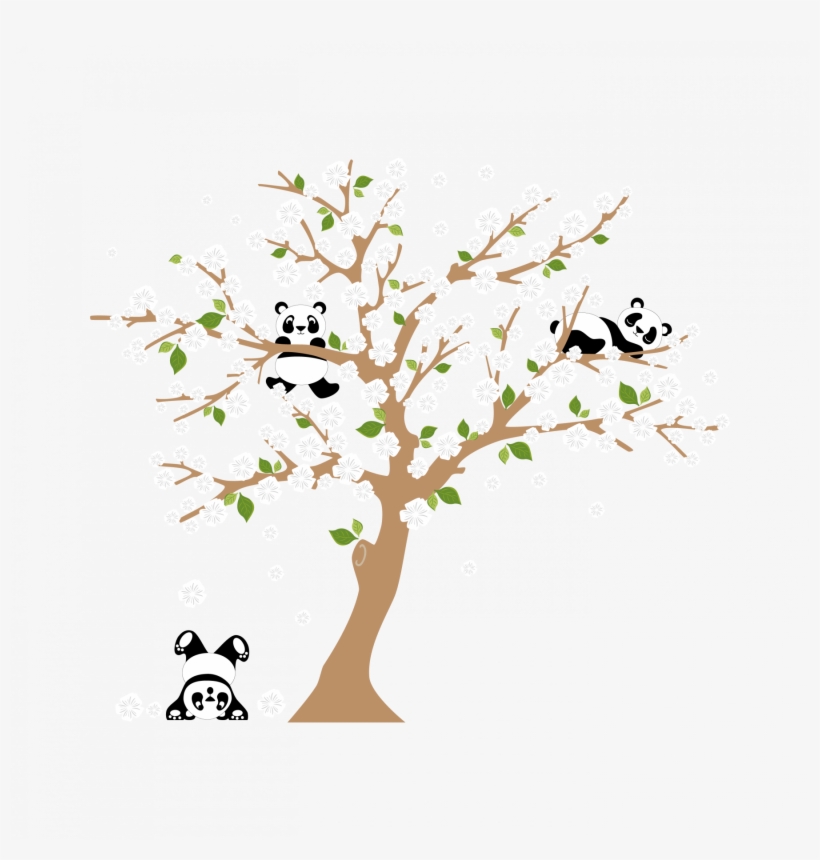 Molduras Infantis - Adesivo De Parede Panda, transparent png download
