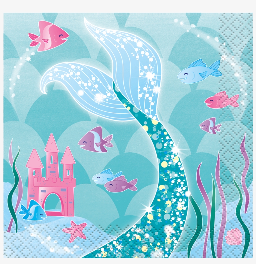 Under The Sea Mermaid Napkins - Mermaid Napkins, transparent png download