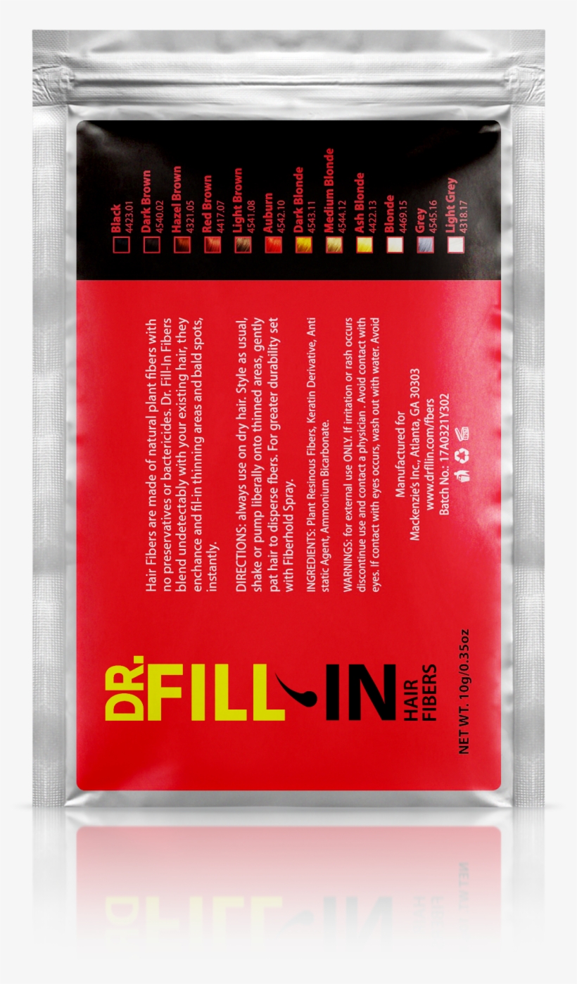 Pro Hair Fiber Refill Packet For Fine & Longer Hair - Box, transparent png download