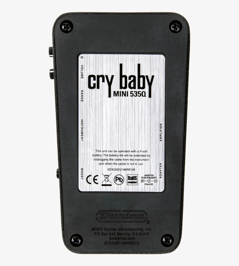 Dunlop Cry Baby Mini 535q Wah Pedal - Cry Baby, transparent png download