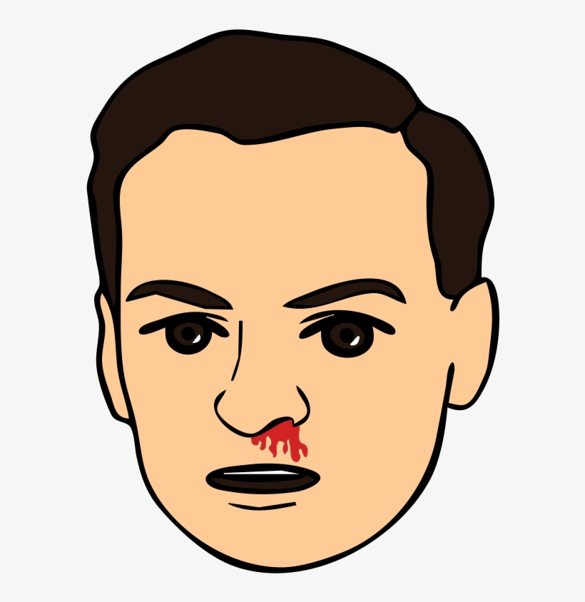 Bloody Nose - Drawing Face Of Man, transparent png download