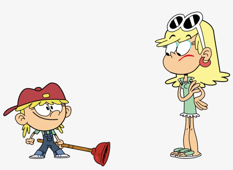 Plunger Png - Loud House Leni And Lana, transparent png download