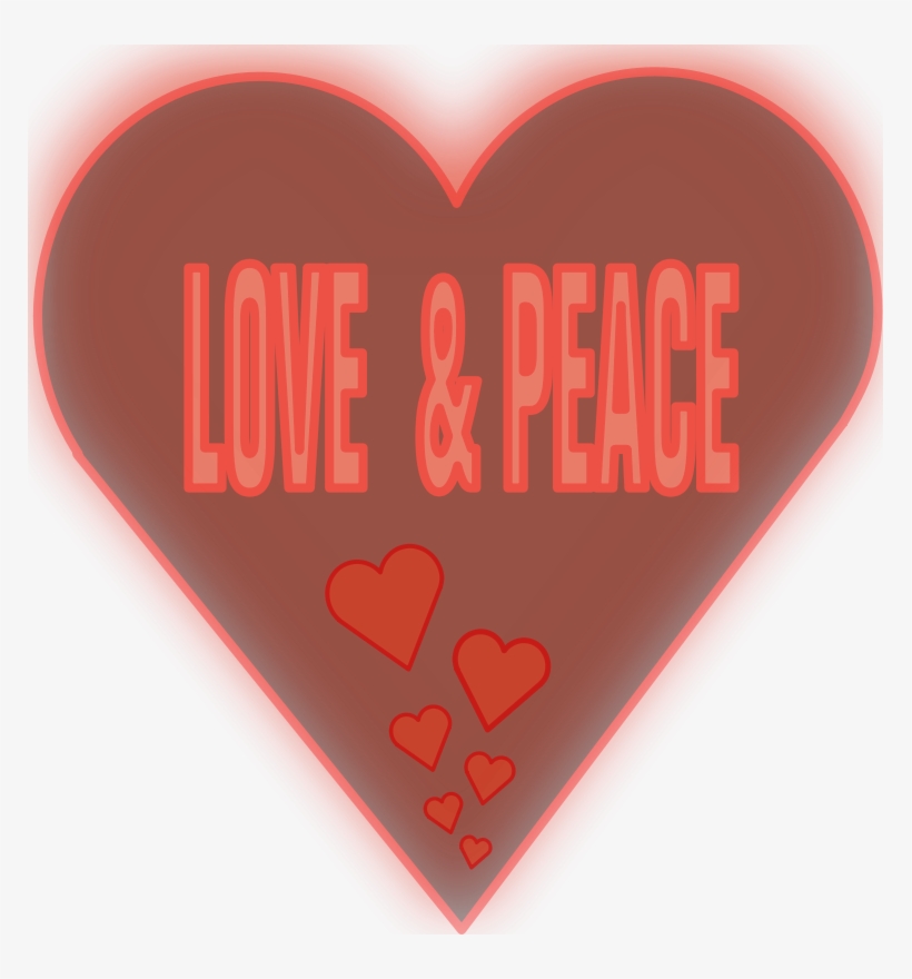 Free Love And Peace In A Heart - Peace And Love In Valentines Day, transparent png download