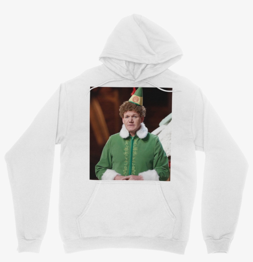 Gordon Ramsay Dressed As Buddy The Elf ﻿classic Adult - Hoodie, transparent png download