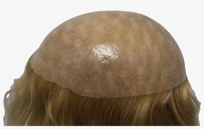 P41 Full Clear Skin Base Lady's Top Hairpiece 16" Long - Blond, transparent png download