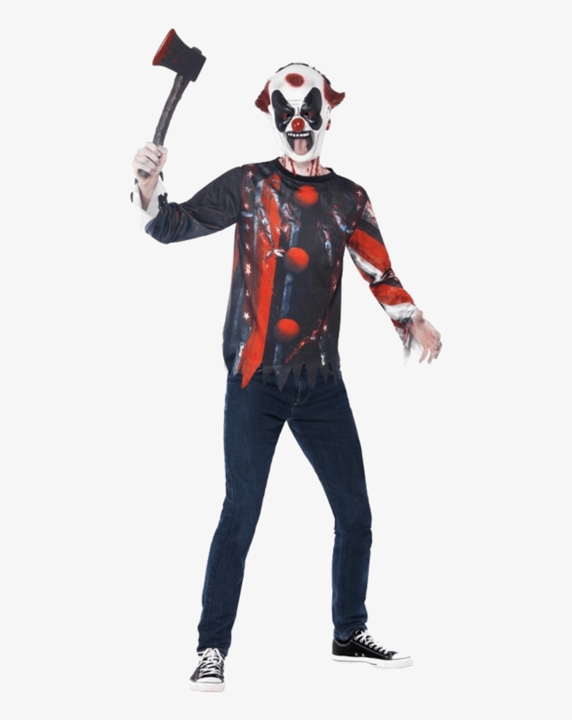 Teen Halloween Sinister Creepy Clown Kit - Creepy Transparent Clown, transparent png download