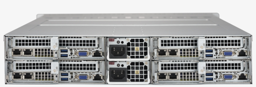 Rear View Of Microway 2u Xeon Phi Server - Apollo Kl20, transparent png download