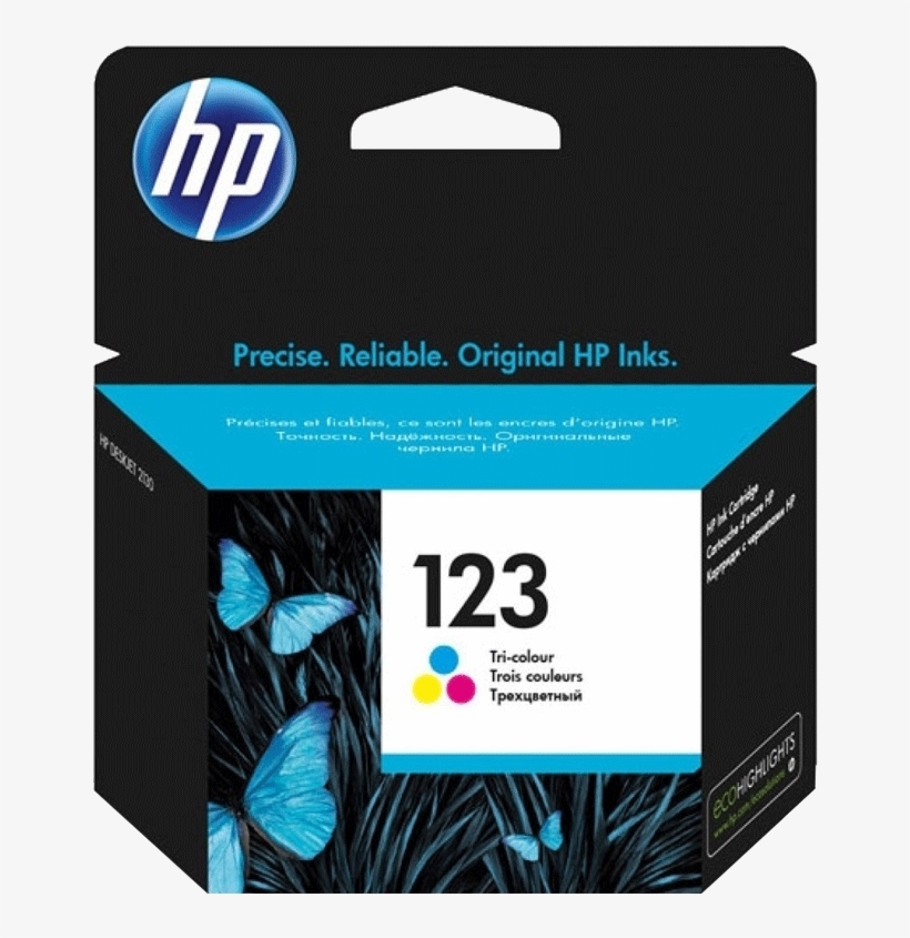 Hp Ink Cartridge 123 Tri Color - Hp Ink 123 Black, transparent png download